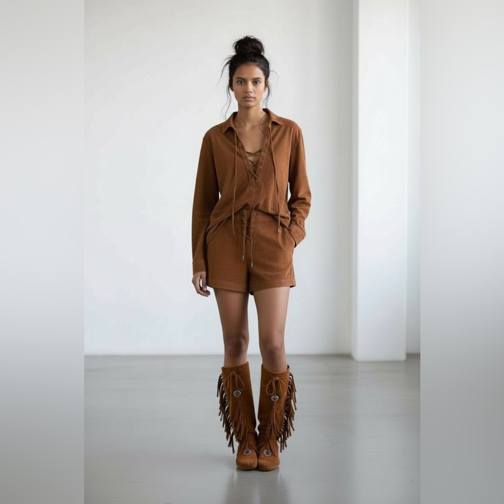 Mango Brown Suede Tunic
